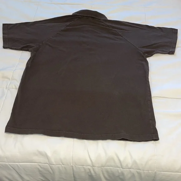 Old Navy 100% cotton polo in brown with stripes. Men's L. Like new condition. - Picture 6 of 7